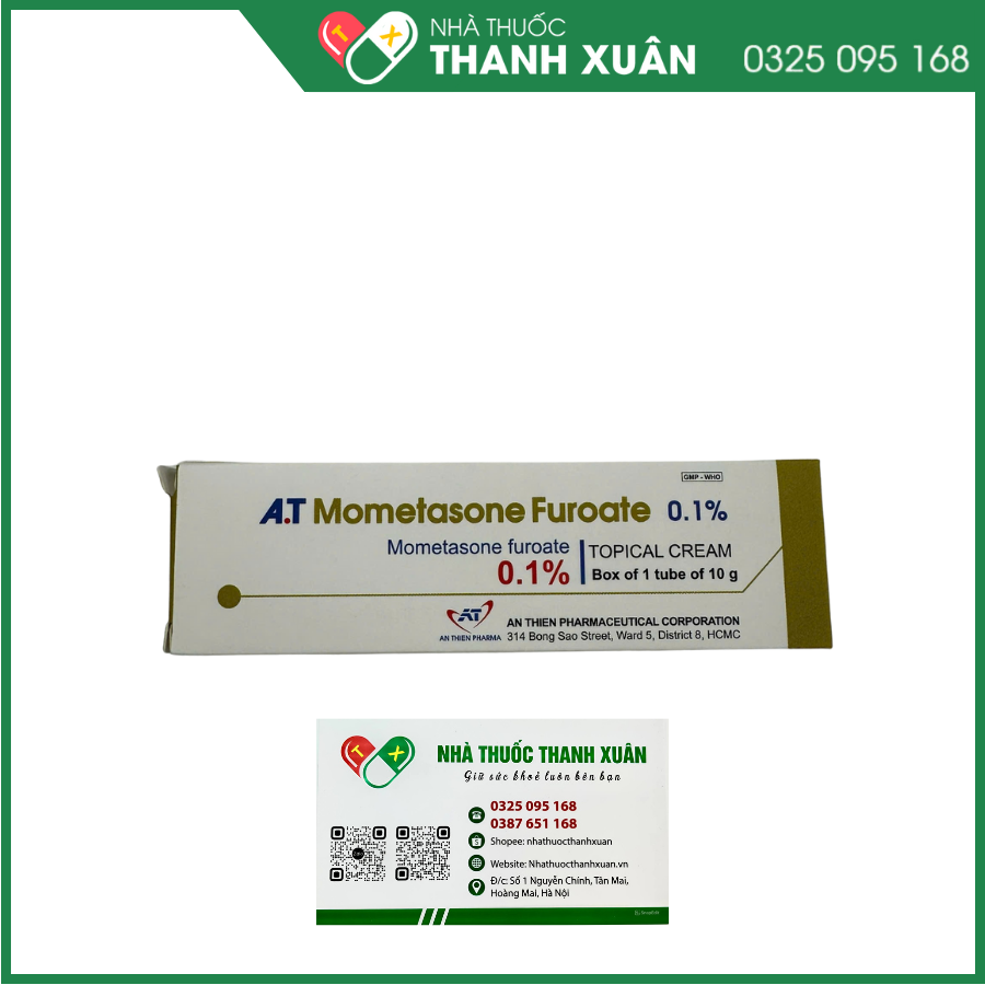 A.T Mometasone Furoate 0.1% điều trị viêm và biểu hiện vảy nến
